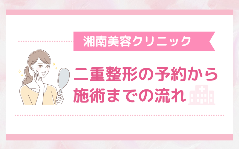 湘南美容クリニック 二重整形の予約から施術までの流れ